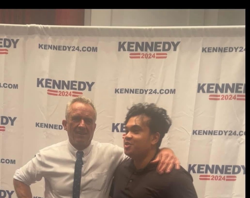 With RFK Jr. at a Kennedy 2024 campaign event — Political Canvasser